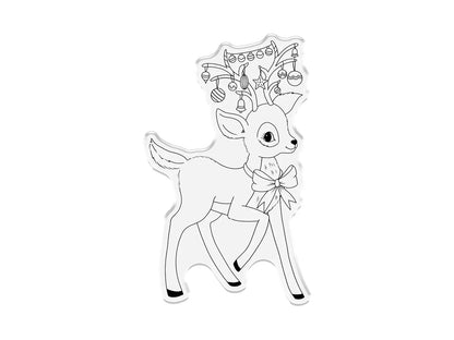 Crafter'S Companion Retro Christmas Collection Stamp & Die Set - Reindeer