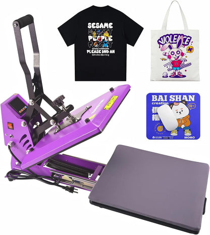 Bettersub Heat Press Machine 15X15 Inch, Digital Slide Out Drawer Heat Press for T-Shirts, 1000W Heat Press Machine for DTF, Sublimation, HTV Transfers, with LCD Control Panel & Pressure Adjustment