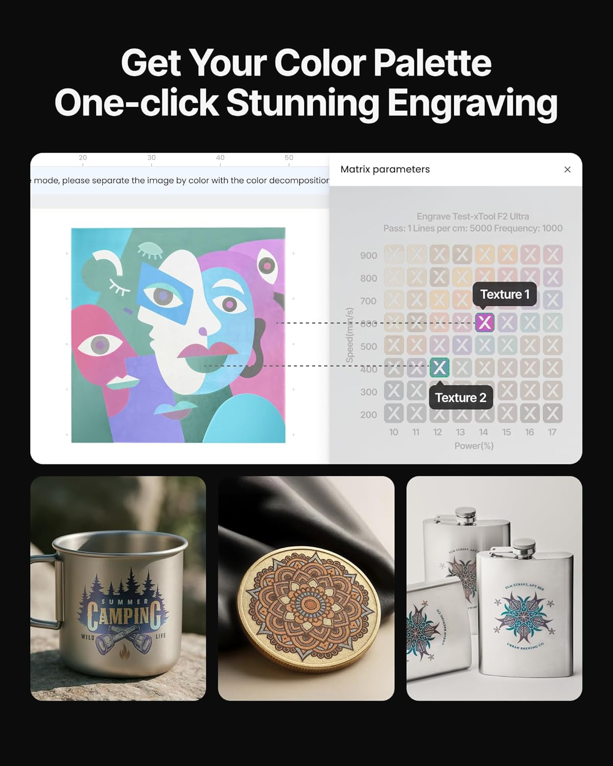 F2 Ultra Single 60W MOPA Fiber Laser Engraver, 100+ Color Metal Engraving, Dual 48MP Cameras, Auto Streamline, 15,000Mm/S Ultra-Fast, AI Powered 3D Laser Engraving Machine