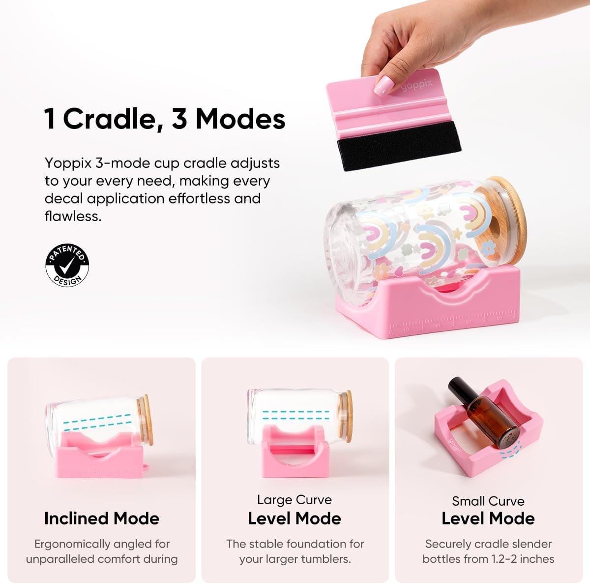 Silicone Cup Cradle, Cup Cradle for Tumblers for Apply UV DTF Decals/Apply Vinyl Decals/Sublimating Tumblers, Hanging Storage for DIY Your Craft