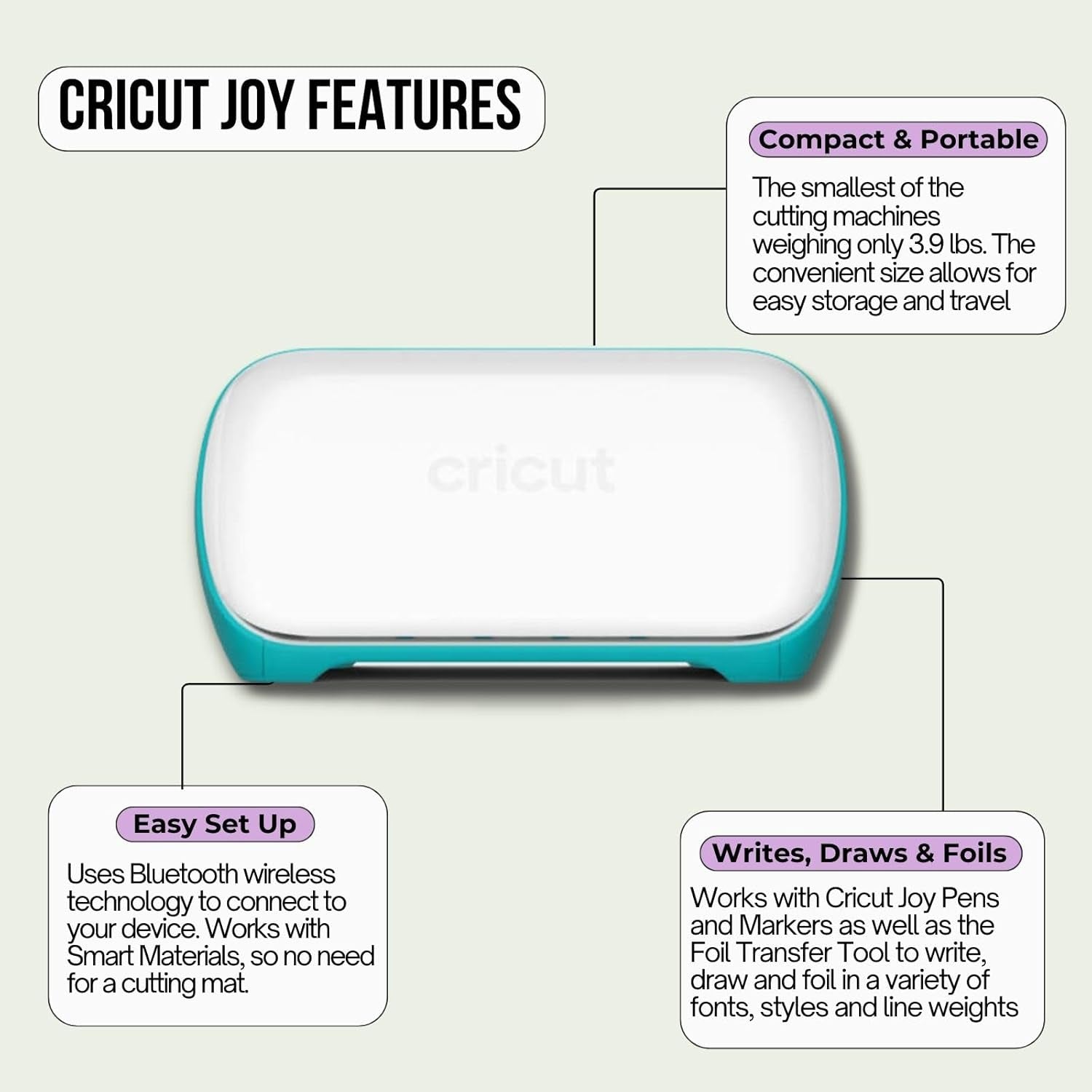 Cricut Joy Machine Bundle with 7 Smart Iron-On Rolls - Compact Cutting Machine for Iron-On Vinyl, T-Shirts, Hats & DIY Crafts