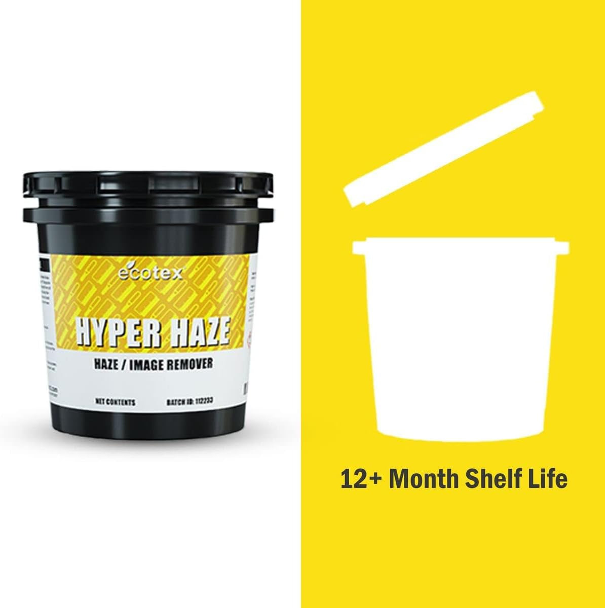 Ecotex All Purpose Screen Printing Hyper Haze (Gallon - 128Oz.) - Eco-Friendly Haze Remover and Degreaser, Plastisol and Water Based Ink Remover - Silk Screen Cleaner