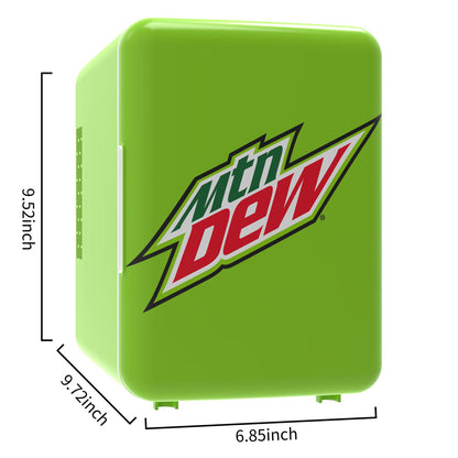 Mountain Dew New 6-Can Mini Capacity Cooler, MIS134MD, Green, Compact Design, Reversible Door, 9.5 Inches