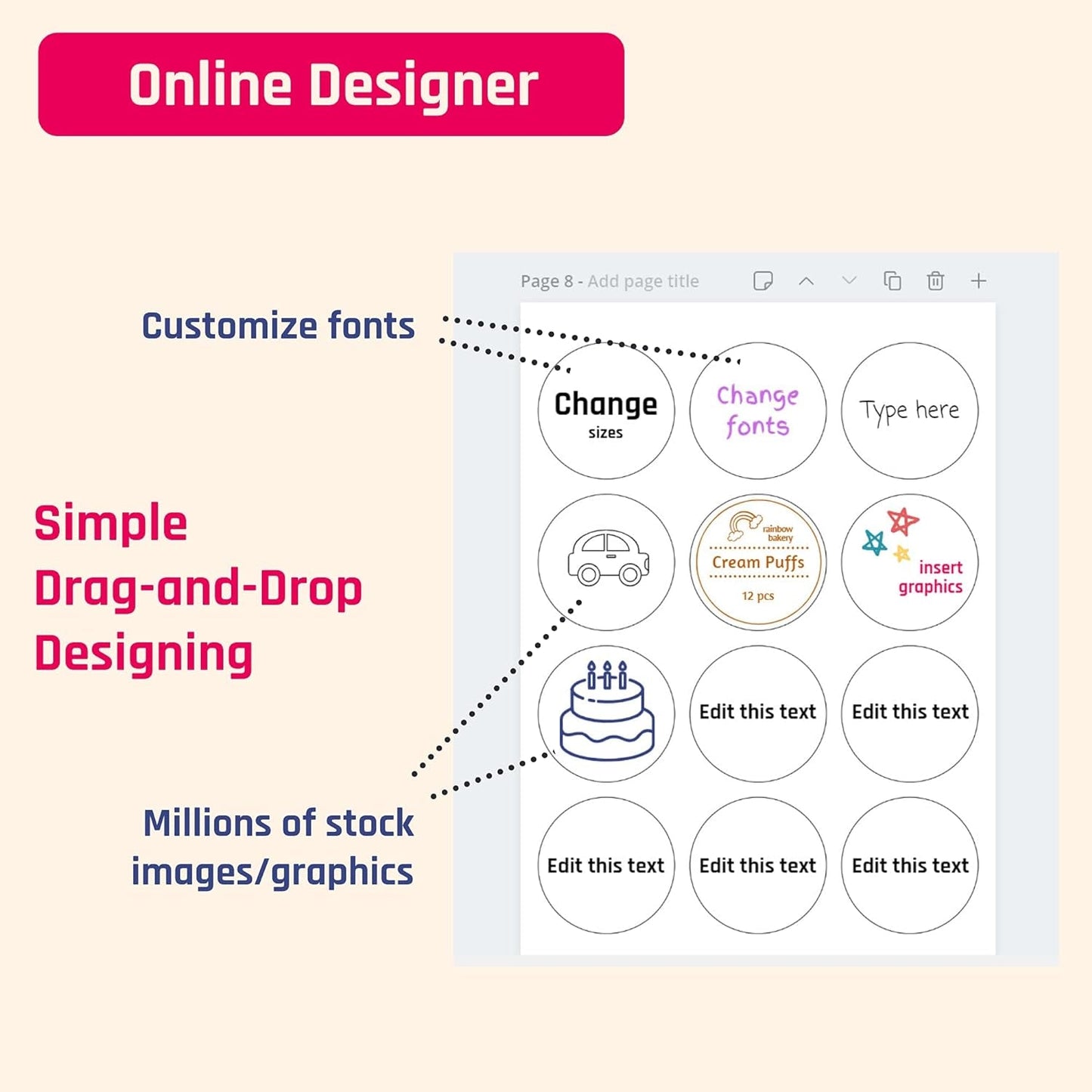 (2" X 4") 30 Sheets, Printable White Sticker Labels, Laser/Inkjet Printing - Matte, 10 per Page