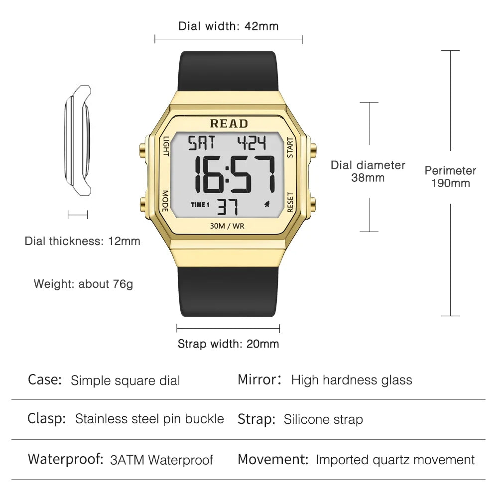 Men'S Wristwatches, Digital Watches, Men'S Sports Watches, Unisex Digital Wristwatch, Metal Case LCD Digital Watches, Men'S Digital Watches