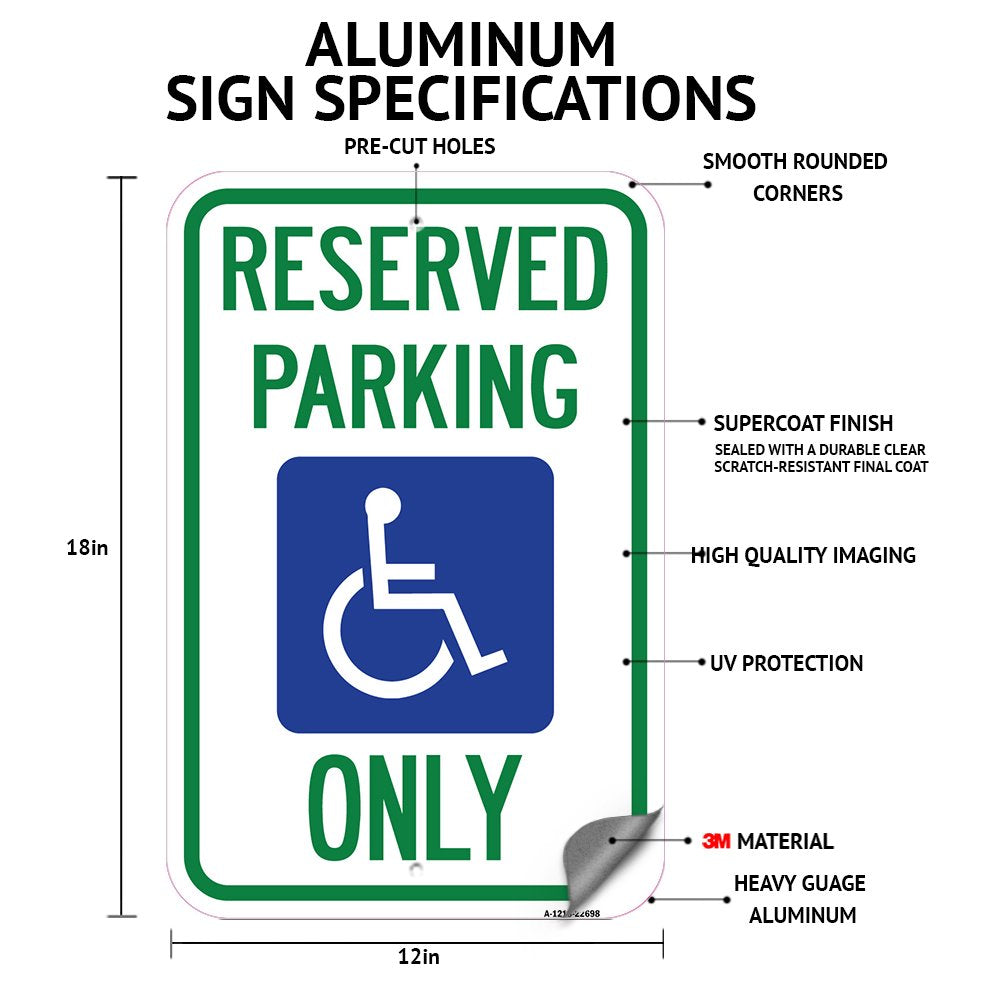 12 X 18 In. Aluminum Sign - No Double Parking Anytime Commercial Vehicles Included