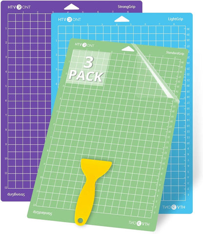 Cutting Mats Compatible with Cricut Joy Xtra, 3 Pack Cutting Mats 8.5"X12"(Standardgrip, Lightgrip, Stronggrip), Variety Adhesive Reusable Accessories Compatible with Cricut Joy Xtra