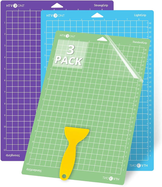 Cutting Mats Compatible with Cricut Joy Xtra, 3 Pack Cutting Mats 8.5"X12"(Standardgrip, Lightgrip, Stronggrip), Variety Adhesive Reusable Accessories Compatible with Cricut Joy Xtra