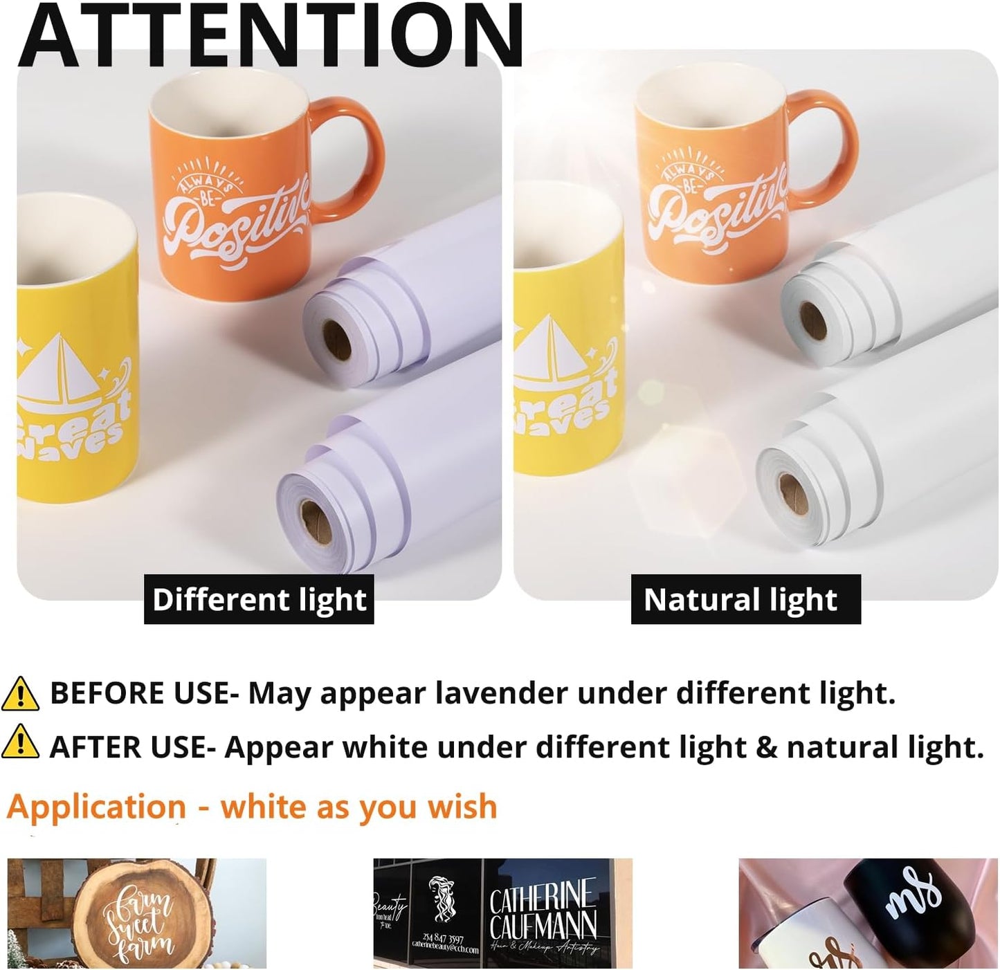 White Permanent Vinyl, 12" X 30 FT - Permanent Vinyl for Cricut Machine, Self Adhesive Vinyl Roll Stickers for Decorations, Gifts, Mugs, Craft and Sign Cutters (Matte White)