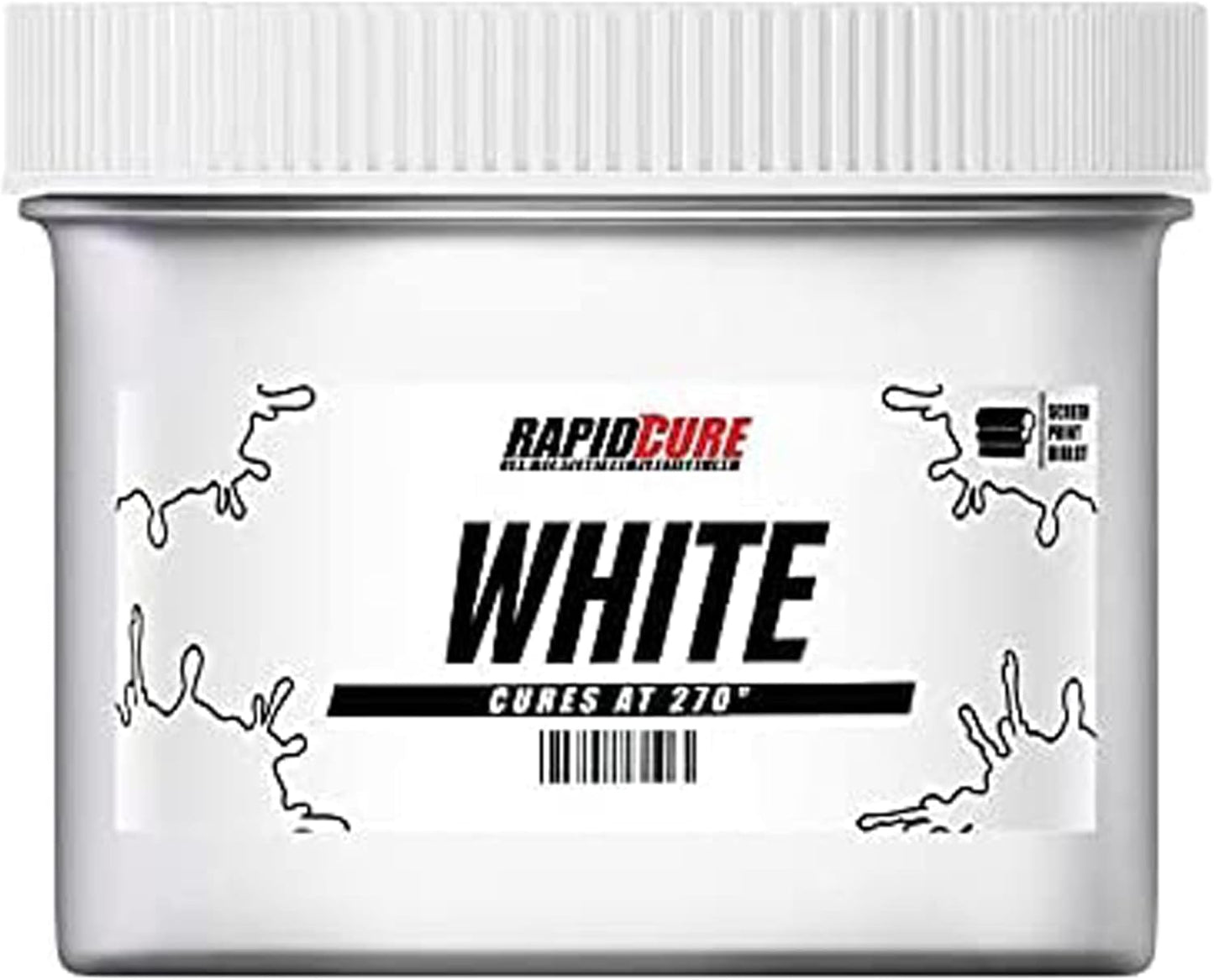 Rapid Cure® Screen Printing Ink White (Quart - 32Oz.) - Plastisol Ink for Screen Printing, Fast Curing Fabric Paint - ®, USA Made