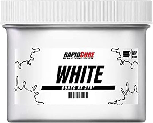 Rapid Cure® Screen Printing Ink White (Pint - 16Oz.) - Plastisol Ink for Screen Printing, Fast Curing Fabric Paint - ®, USA Made