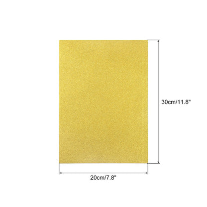 5 Sheets Glitter Cardstock Paper for DIY, 7.8 Inch X 11.8 Inch, Gold Tone, 80Gsm