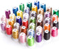 Simthread 40 Colors 40 Weight Polyester Embroidery Machine Thread Kit 550Y(500M) Compatible with Brother Babylock Janome Singer Husqvarna Bernina Embroidery and Sewing Machines