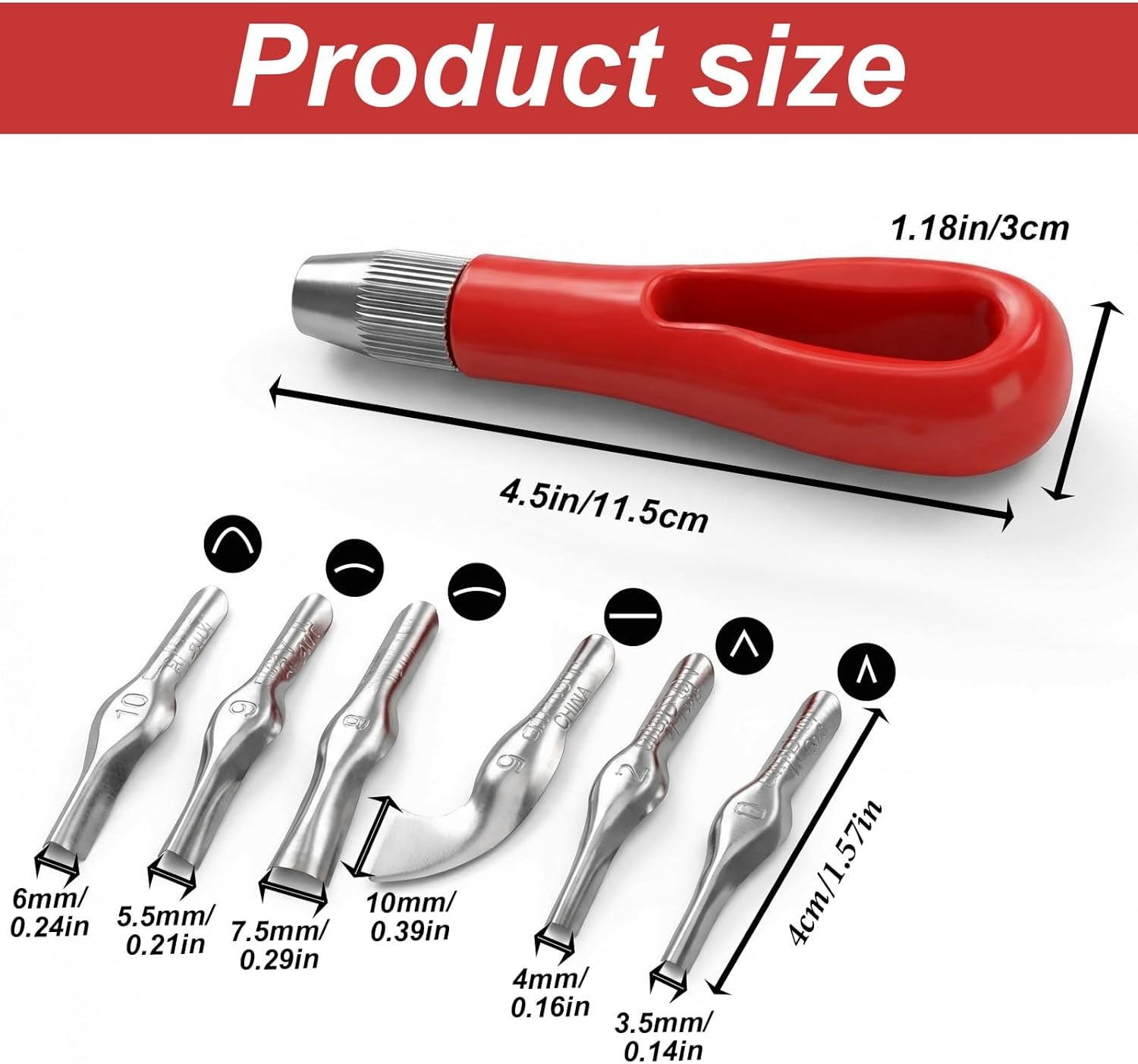 Linocut Carving Kit, Linoleum Cutter Tools Speedball Carving Tools with 6 Blades for Block Printing, Stamp Making, DIY Sculpture and Printmaking