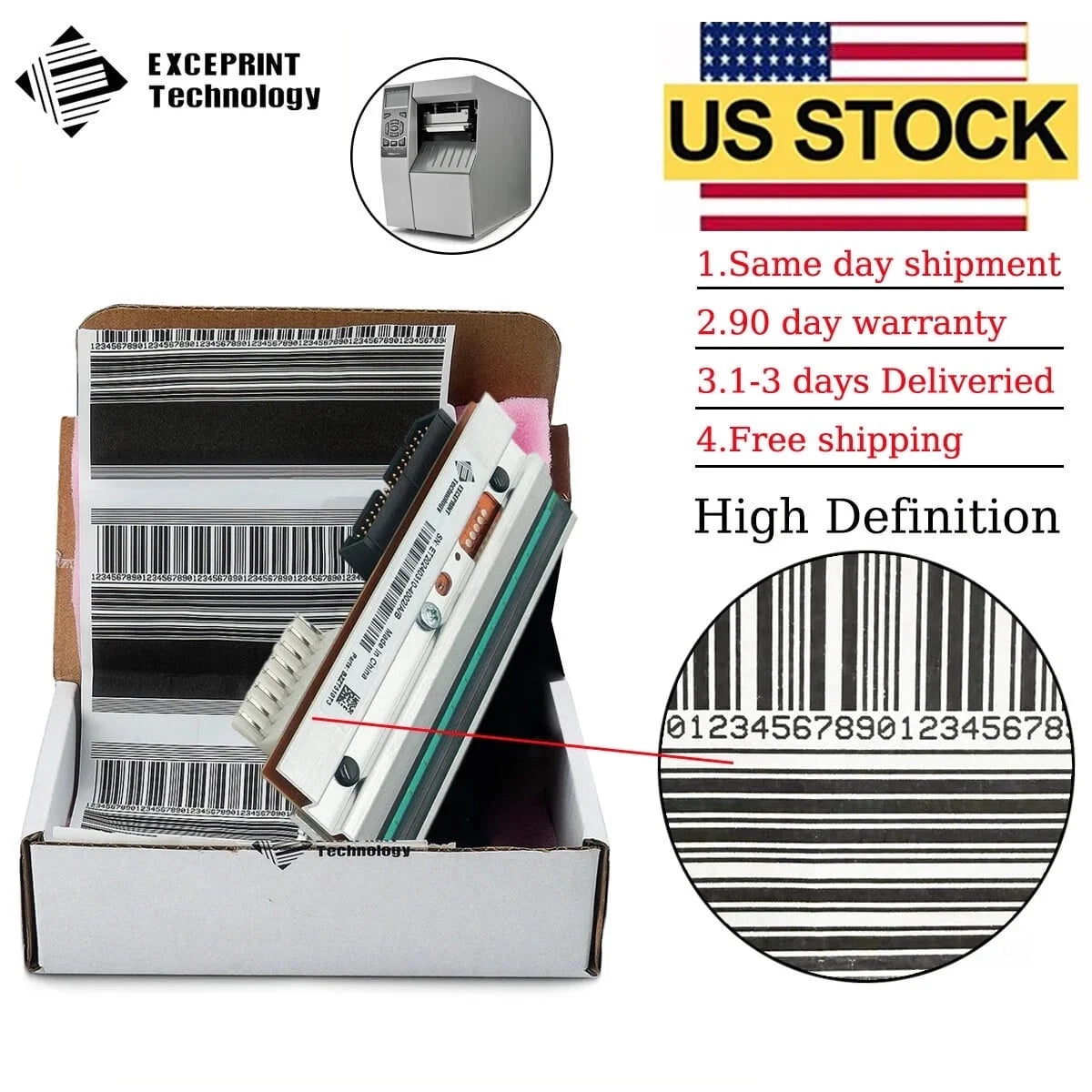 Printhead for Zebra ZT510 Label Barcode Printer 300Dpi P1083347-006