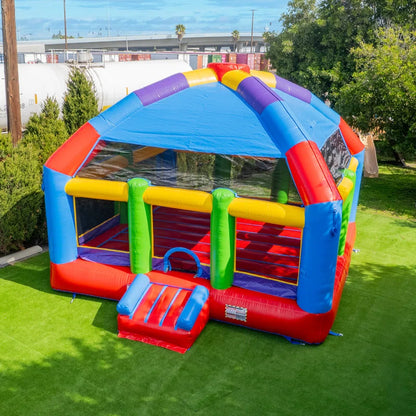Xjump Grand Party Dome 20' X 20' Commercial Grade Bounce House , Moonwalk Bouncer Jumper for Kids and Adults, Indoor Outdoor, Pvc Vinyl, Birthday Party Rental, Basketball Hoop (Blower Included)