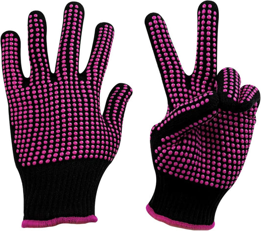 Heat Resistant Gloves for Sublimation - 2Pcs Heat Gloves for Sublimation with Silicone Bumps, Heat Resistant Work Gloves for Women, Universal Fit Size 9.44 * 5.9In