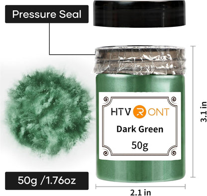 Mica Powder for Epoxy Resin - 1.76 Oz/50G Dark Green Mica Powder, Natural Mica Pigment Powder for Soap Making, Resin, Candle Making, Bath Bomb
