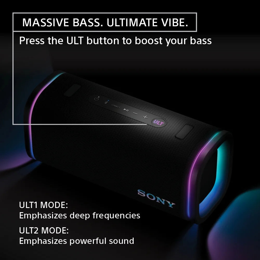 ULT FIELD 5 Wireless Portable Bluetooth Speaker, IP67 Waterproof, Dustproof, and Rustproof, Black