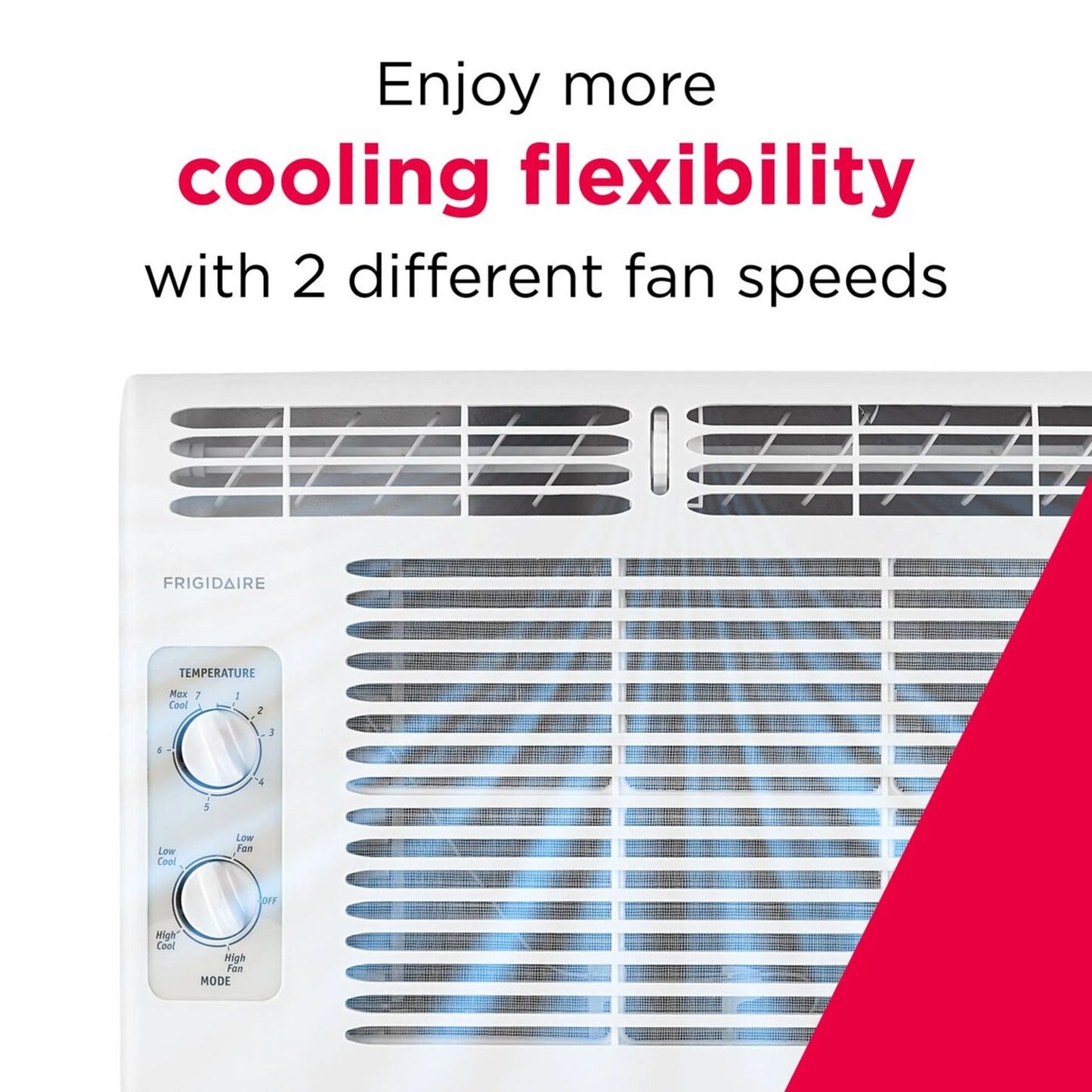 5,000 BTU Window Air Conditioner for Small Rooms, Dial Controls, Quiet Efficient Cooling, Easy Installation