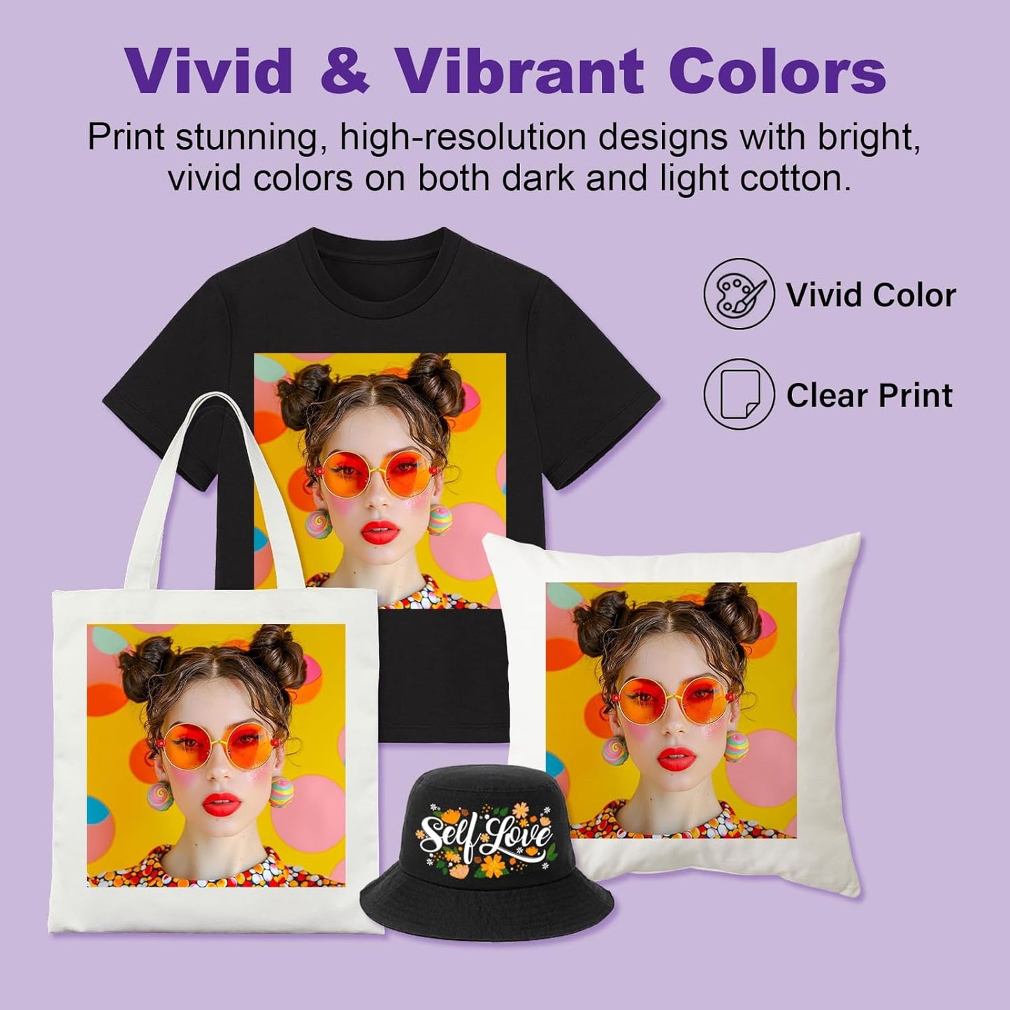 Printable Heat Transfer Vinyl & Mask Sheets for T-Shirts (Each 7 Sheets), 8.5" X 11" Inkjet Printable HTV Vinyl Iron on Transfer Paper for Light & Dark Fabric