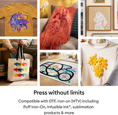 Cricut Autopress™ 2 15X15 Heat Press Machine for T Shirts & More | Adjustable Pressure & Heat for Professional Results - for Heat Transfer Vinyl (HTV), Sublimation, & DTF - Heat Guide