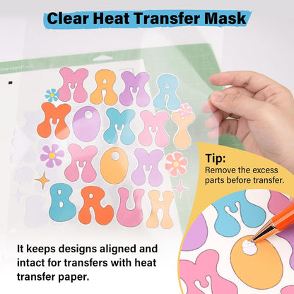 Printable Heat Transfer Paper for T-Shirts 30 Sheets, 8.3" X 11.7" Printable Heat Transfer Vinyl for Inkjet Printer, Iron on Transfer Paper for Light and Dark Fabric (Matte)