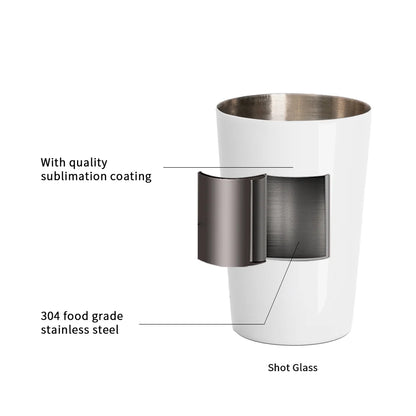 2 OZ Sublimation Shot Glasses Tumblers Blanks Bulk White 12 Pack