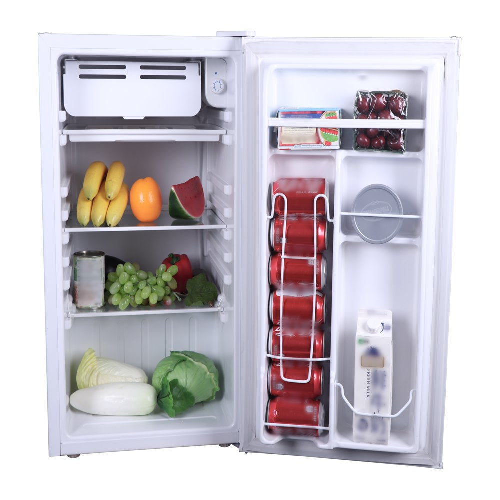 3.2 Cu. Ft. Retro Compact Refrigerator with Side Bottle Opener EFR376, Moonbeam