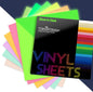 Glow in Dark Matte Neon Adhesive Craft Vinyl Precut Sheets 12" X 12" 6 Sheets/Pack for Craft Cutters,Sign Plotters