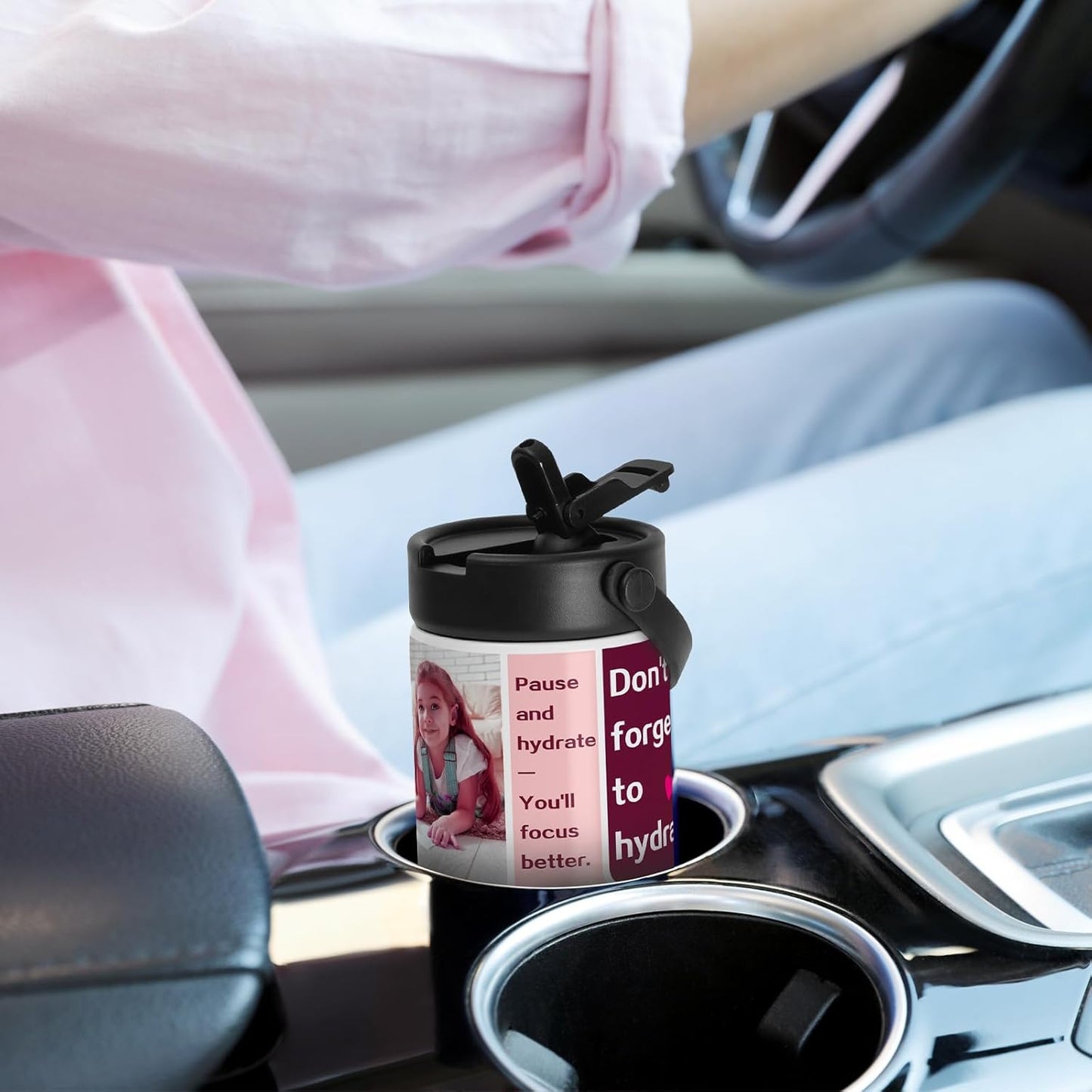 8 Pack Sublimation Kids Water Bottle Tumblers Blanks Bulk 20 OZ 600 ML with Flip Straw and Portalbe Handle, Compatible with Cricut Mug Press Tumbler Press Sublimation Oven Printing