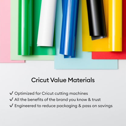 Cricut® All-In-One Materials & Accessories Bundle - Includes Vinyl, Iron-On HTV, Sticker Paper, Printable HTV, Tools, Mats, Pens, & More