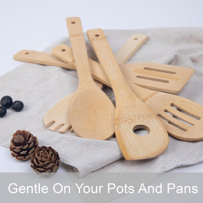 100% Natural Bamboo Tool and Gadgets 5 Pieces Utensil Set