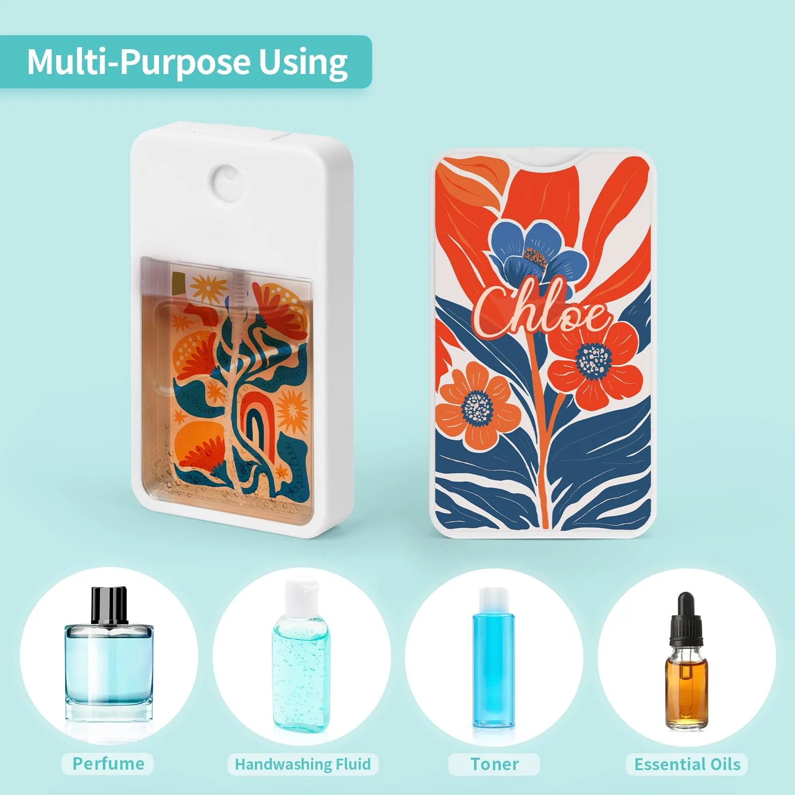 Sublimation Blanks Card Perfume Spray Bottle 1FL.OZ 30 Ml Mixed 12 Pack