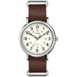 Weekender 40 Watch, Brown Double-Layered Leather Slip-Thru Strap