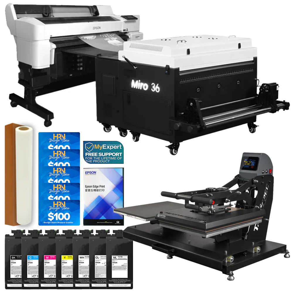 Surecolor G6070 35" DTF Printer Shaker, Ink, Double Station Bundle