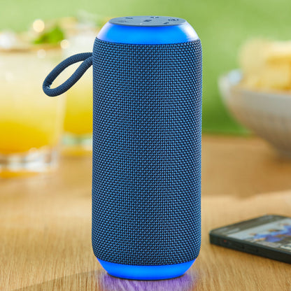 Medium Rugged Speaker with Bluetooth Wireless Technology and LED Lighting, Navy