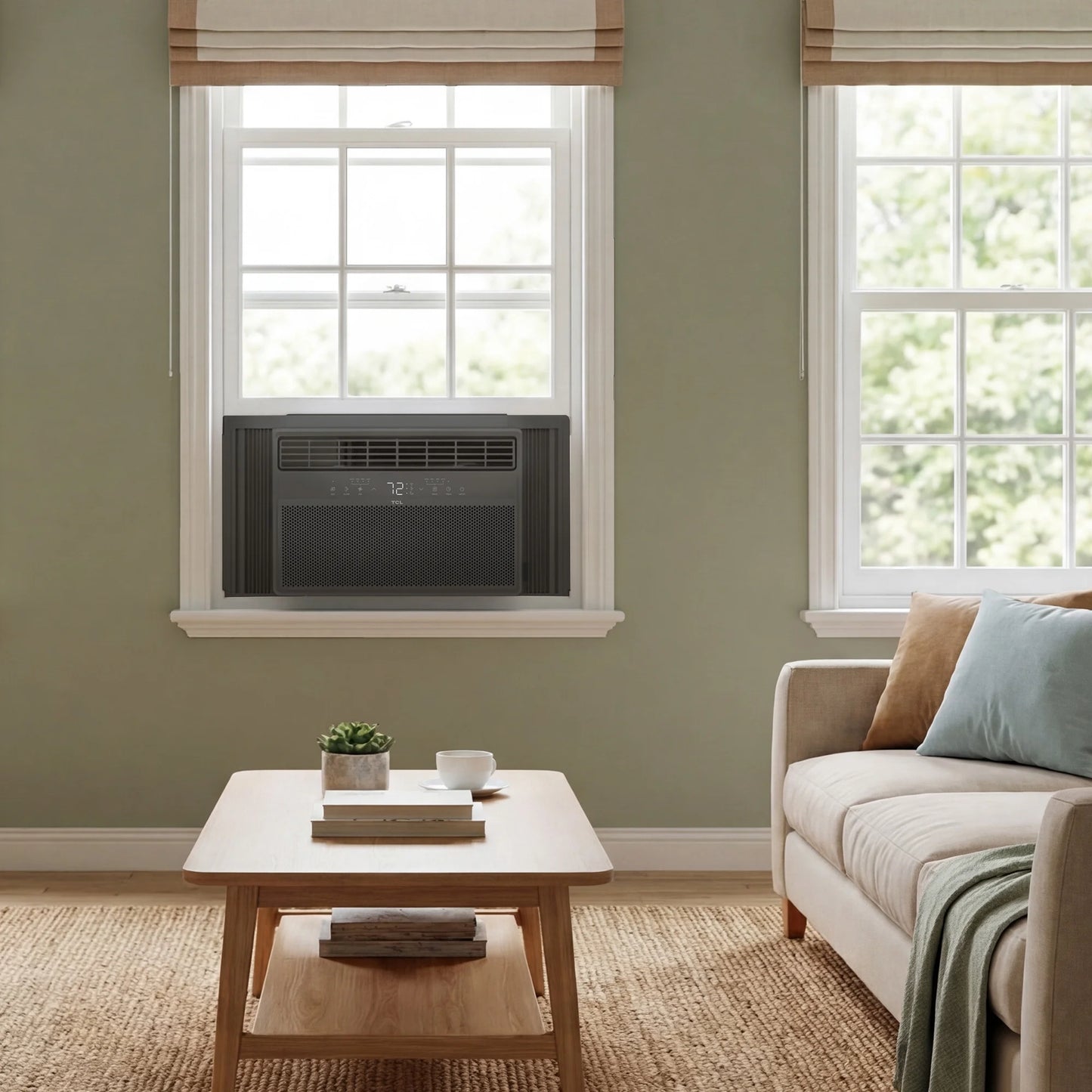 8,000 BTU Smart Inverter Window Air Conditioner (Black) - 350 Sq Ft with up to 49% Energy Savings, Quiet Cooling Tech, 3-In-1 Cooling, Fan & Dehumidifier, Matter Wi-Fi, Remote Control - W8WC72-B