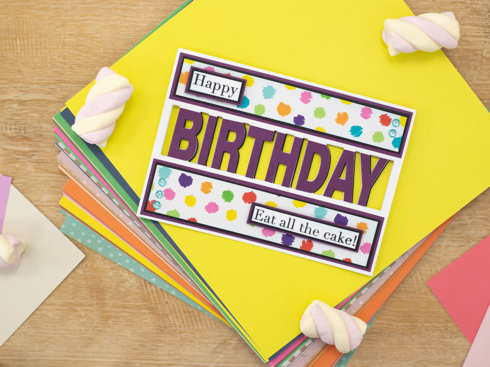 Crafter'S Companion Stamp & Die Set - Wishing You a Happy Birthday