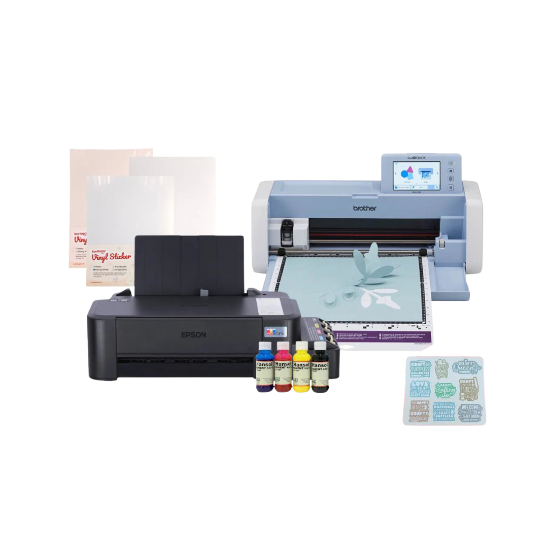 Brother Waterproof Sticker Making Business Bundle a - Epson L121 Printer , Brother SDX1200 Scanncut