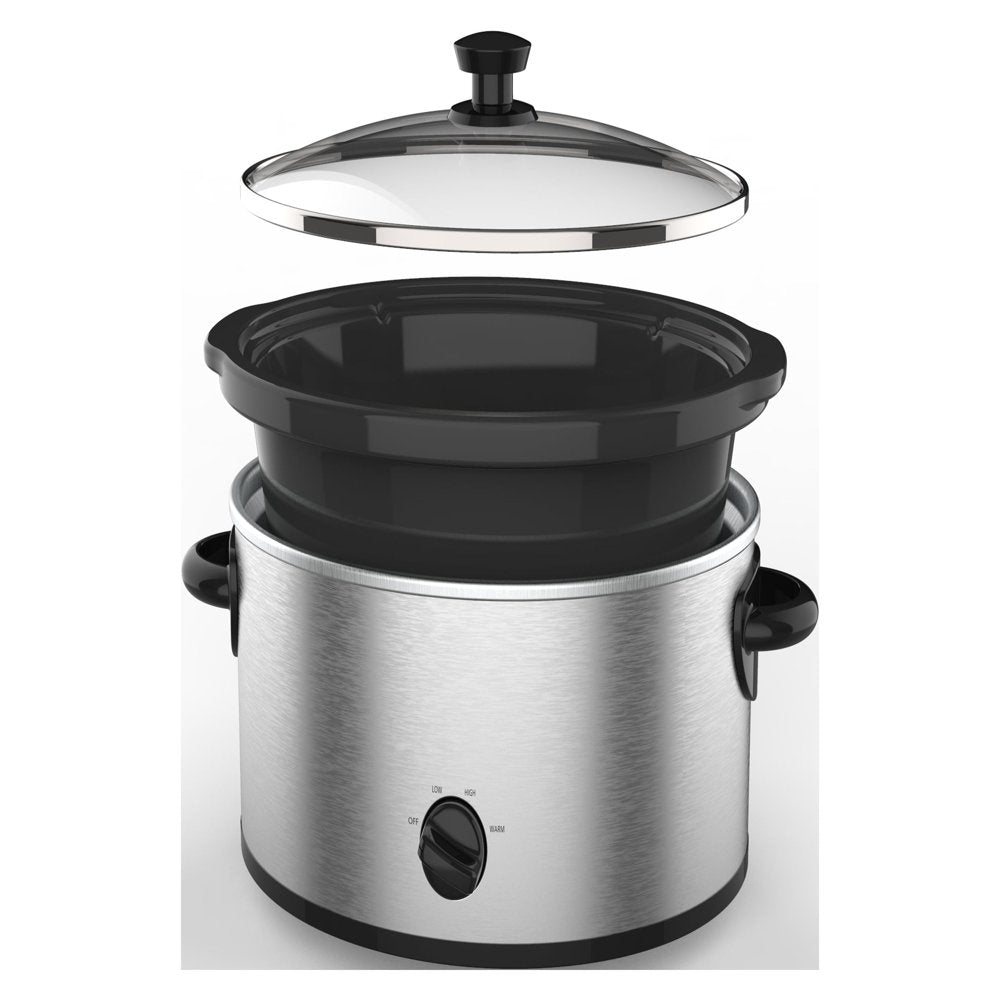 6 Quart Oval Slow Cooker, Stainless Steel Finish, Glass Lid, Model # MS54100112168S