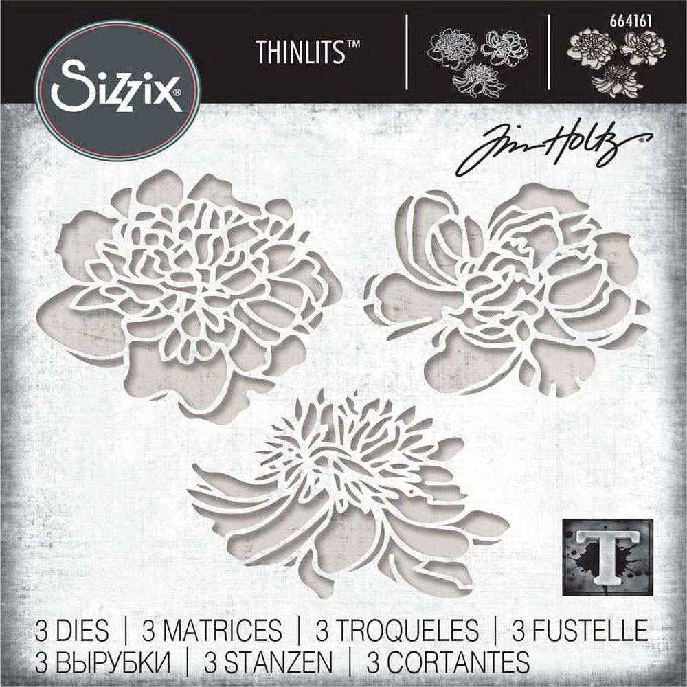 Thinlits Die Set 3PK - Cutout Blossoms by Tim Holtz