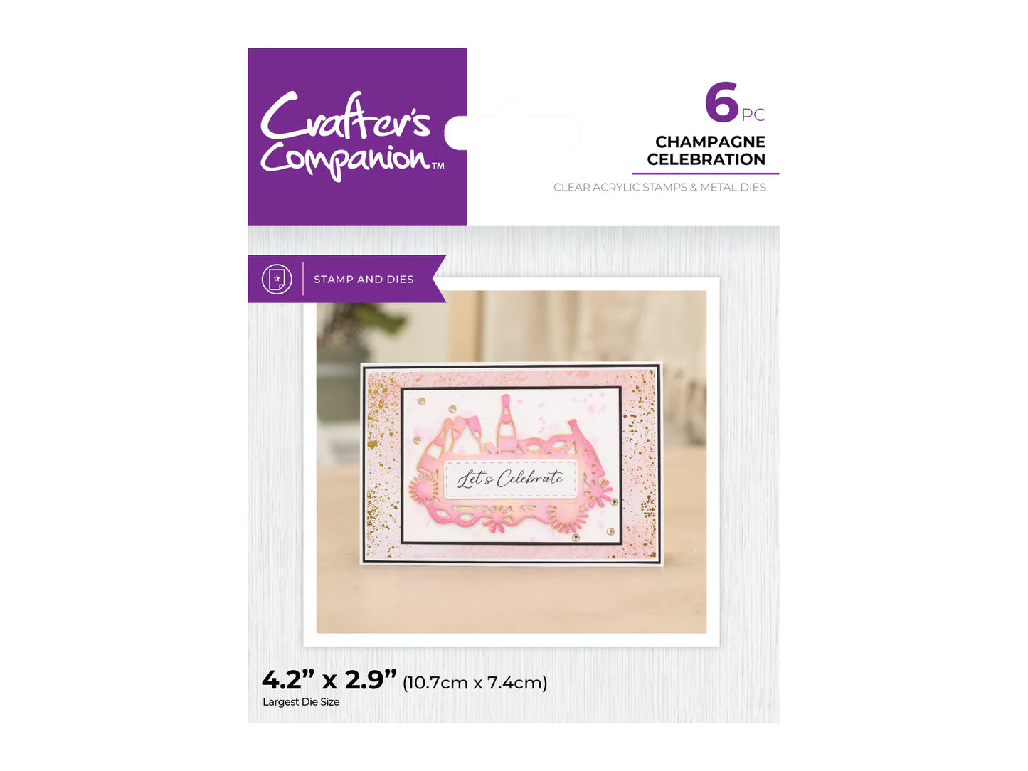 Crafter'S Companion Stamp & Die - Champagne Celebration