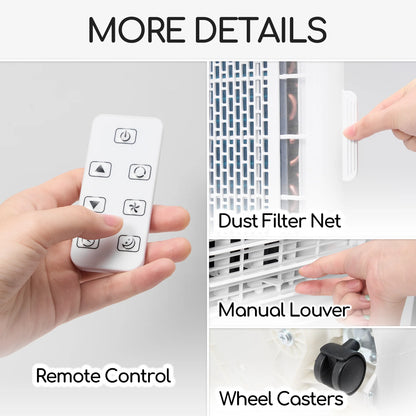 10000 BTU Portable Air Conditioner for Room up to 450 Sq.Ft, 3-In-1 AC Unit with Remote Control - White