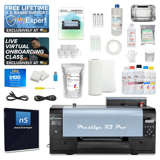 Prestige R2 Pro 13" DTF Printer with Ink, Film, and Supplies