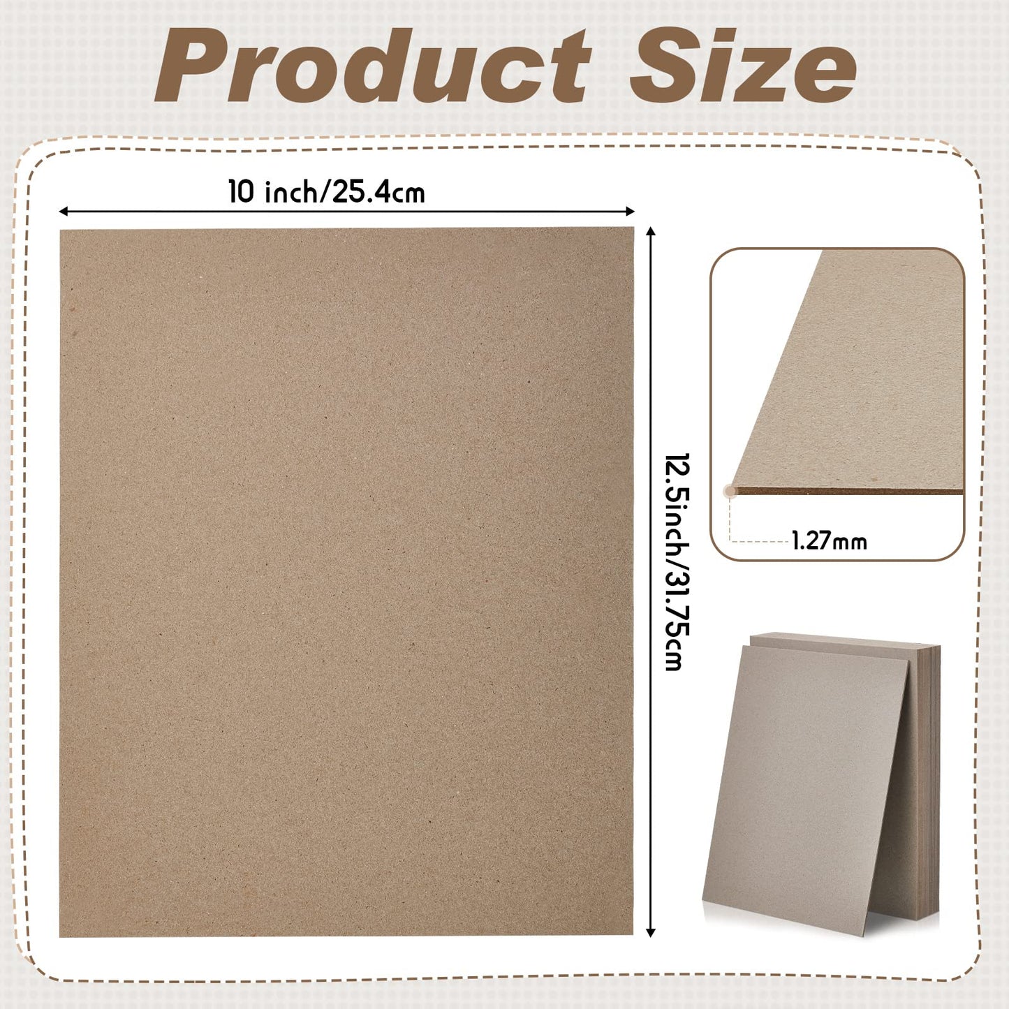 20 Pcs Book Board, Binders Board Chipboard Designer Bookboard Kraft Heavy Duty Chipboard Sheets Bookbinding Supplies for Book Binding Cover (Gray, 12.5 x 10 Inch 22PT)