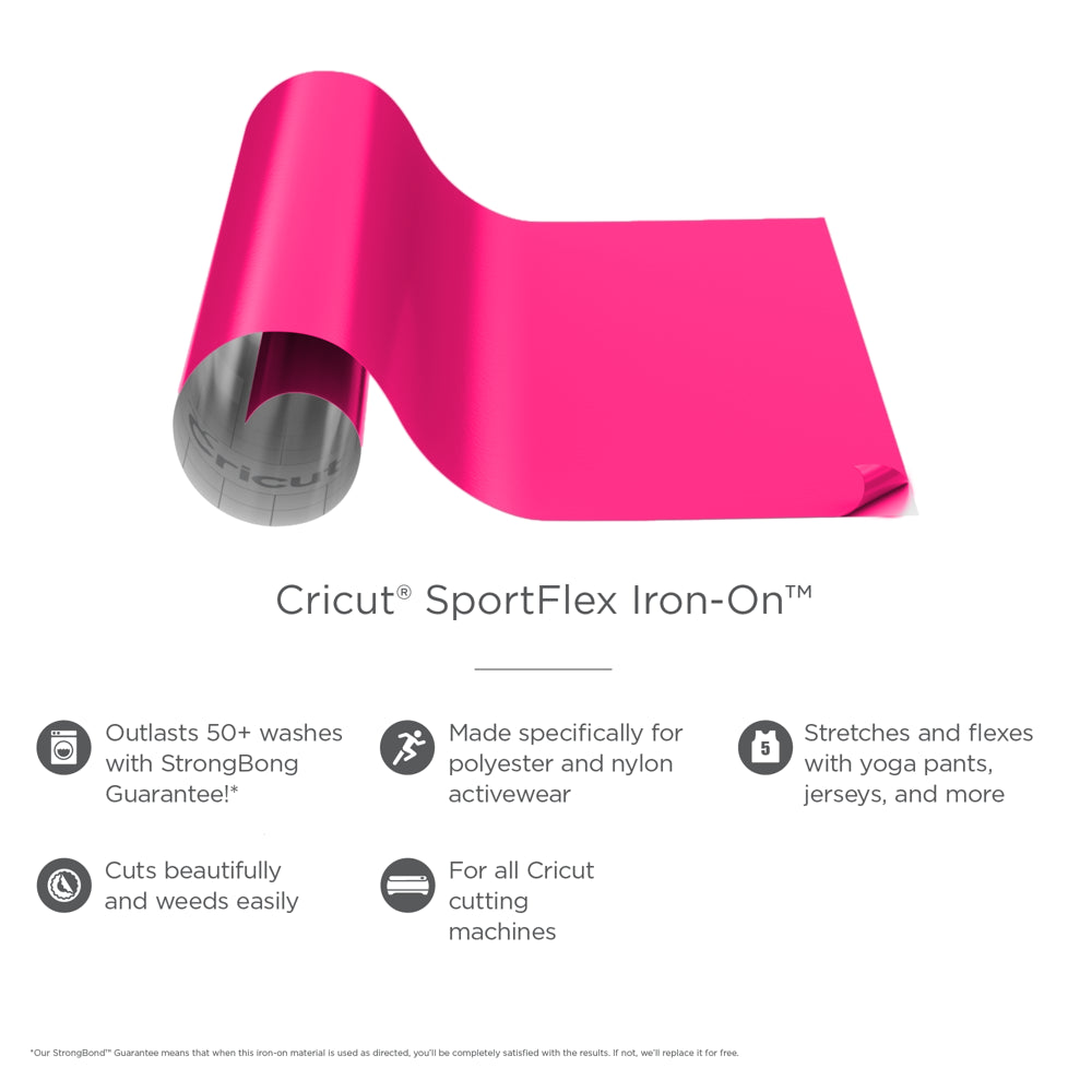 ® Sportflex Iron-On Vinyl, Fuchsia, 11.8" X 24"