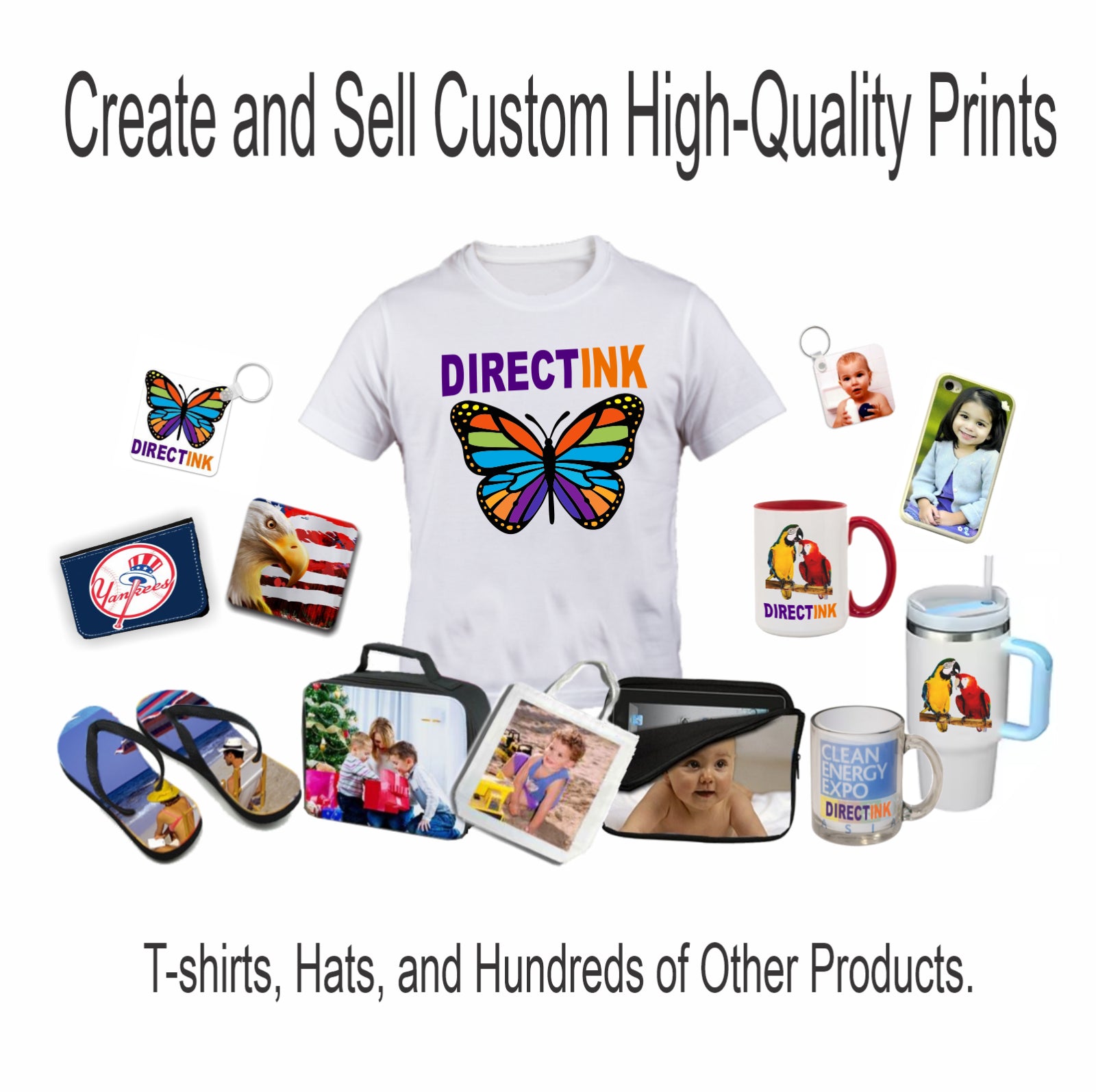 Epson Printer with Sublimation Ink 5-In-1 Heat Press plus DTF T-Shirt Maker Kit