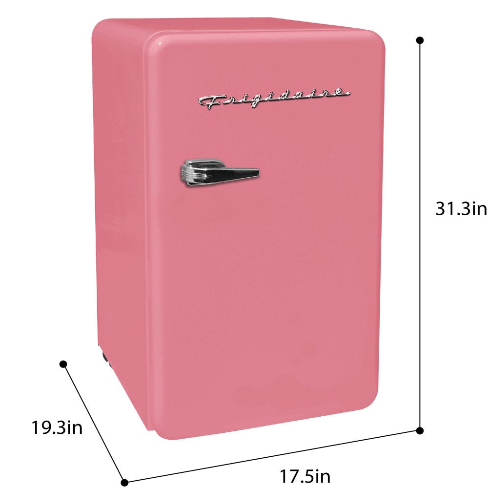 3.2 Cu Ft Single Door Retro Compact Fridge EFR372, Pink