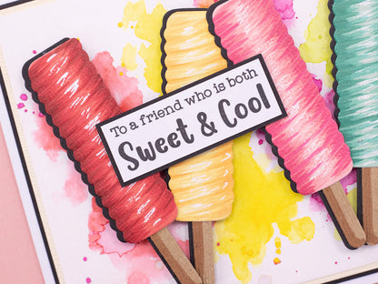 Life Is Sweet - Ice Cream-Themed Sentiment Stamp Set